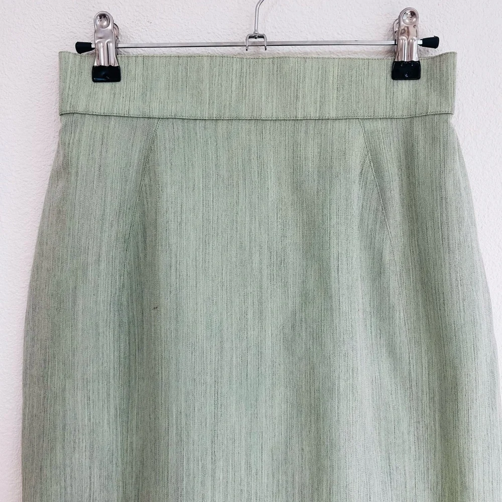 Rare 1980’s Thierry Mugler Sage Green Blazer Skirt Set - Picture 11 of 16